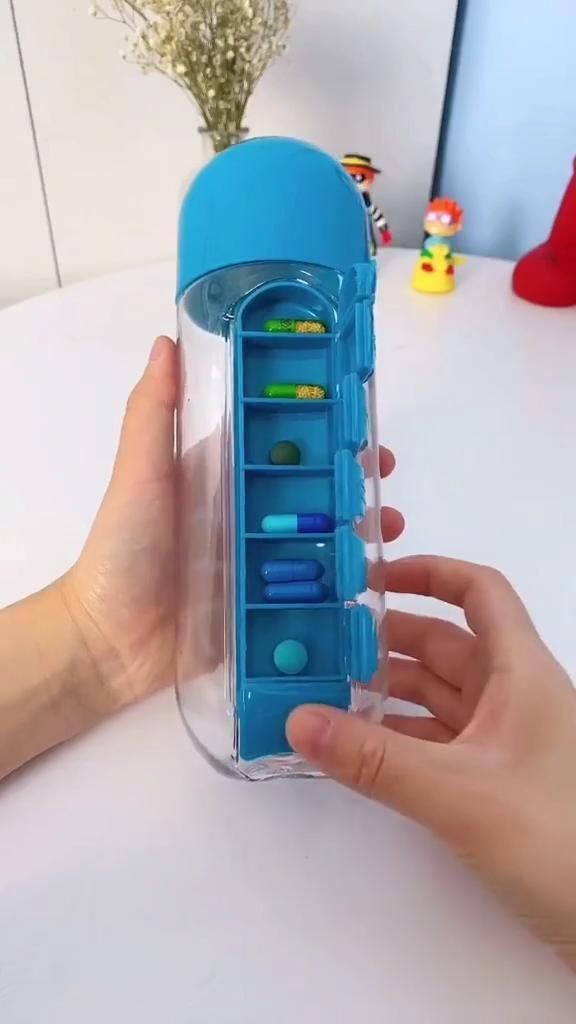 Pill Storage Water Bottle